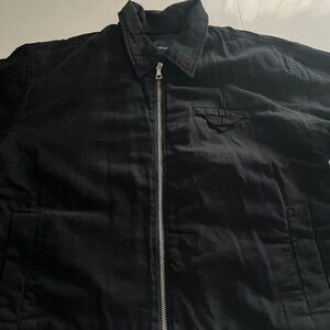 Black Fashion Nova Sip Up Jacket Men Size L